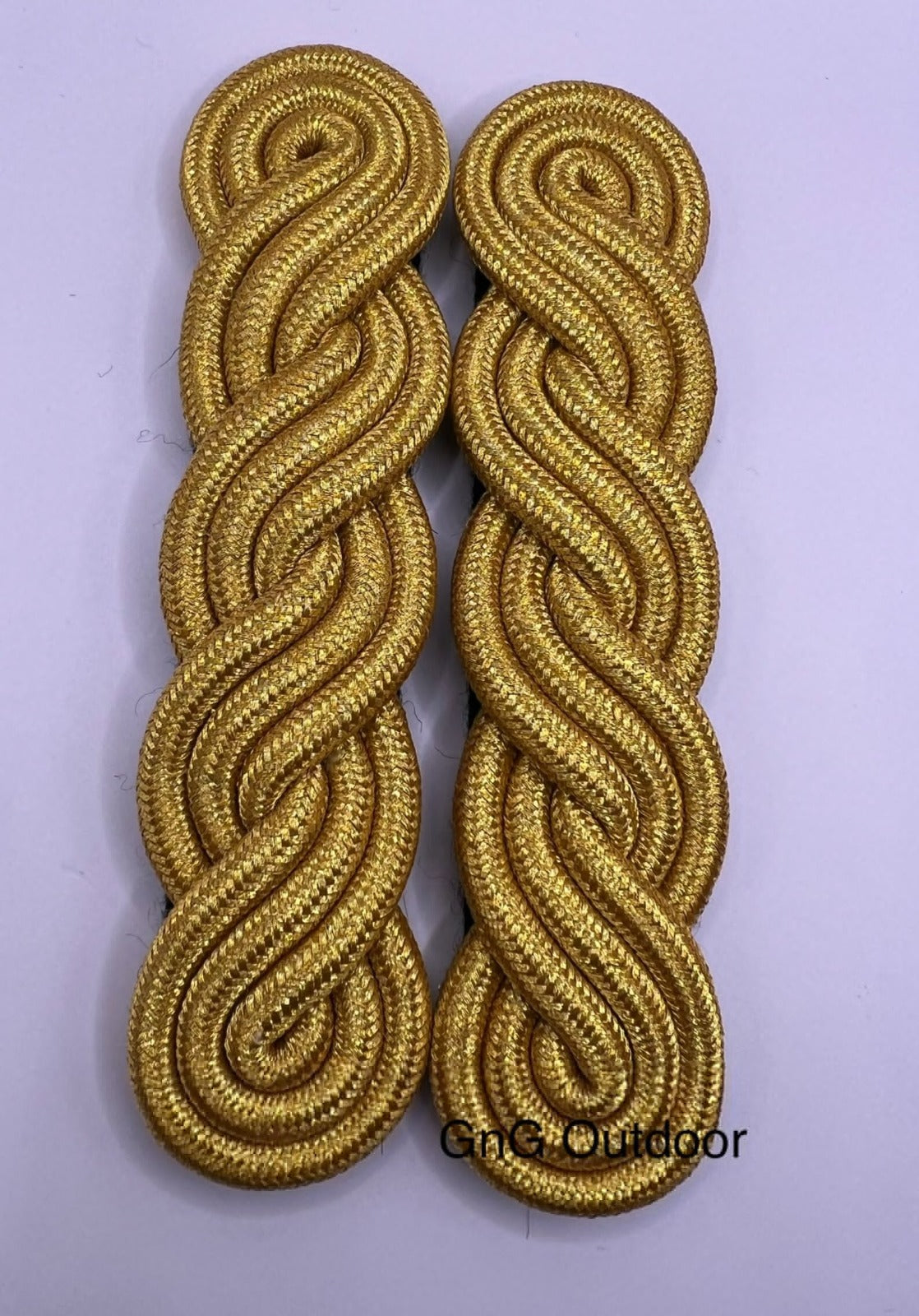 Premium Gold Bullion Wire Braided Shoulder Boards (Pair) – Ceremonial Military Uniform Epaulettes