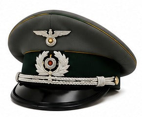 Premium Olive Green Ceremonial Officer Peaked Cap