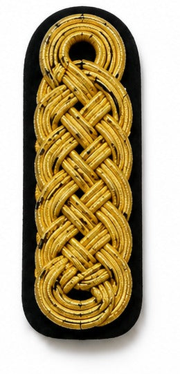 Premium Gold Braided Military Shoulder Board Insignia Patch-13 – Ceremonial Uniform Rank Decoration