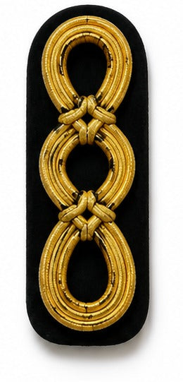 Premium Gold Braided Military Shoulder Board Insignia Patch-14 – Ceremonial Uniform Rank Decoration