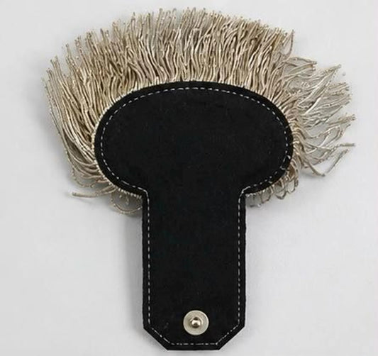 Premium Silver Bullion Fringe Shoulder Epaulettes – Military Dress Uniform Shoulder Boards (Pair)