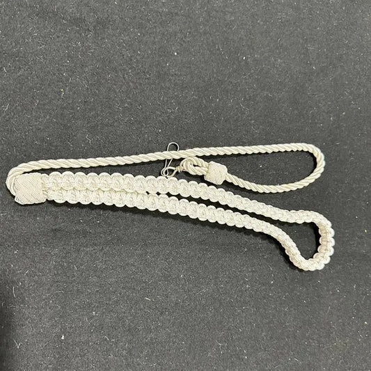 Premium Silver Ceremonial Sword Knot (Troddel) with Braided Strap – Military Dress Uniform Accessory