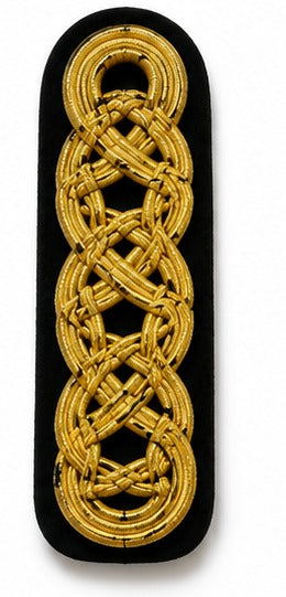 Premium Gold Braided Military Shoulder Board Insignia Patch-16 – Ceremonial Uniform Rank Decoration