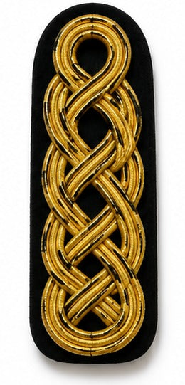Premium Gold Braided Military Shoulder Board Insignia Patch-19 – Ceremonial Uniform Rank Decoration