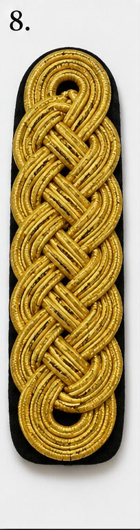 Premium Gold Braided Military Shoulder Board Insignia Patch-8 – Ceremonial Uniform Rank Decoration